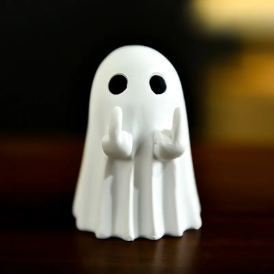 Cute Halloween Ghost Funny Middle Finger Spoof Resin - BUY 1 GET 1 FREE- Desktop Small Decorative Ghost