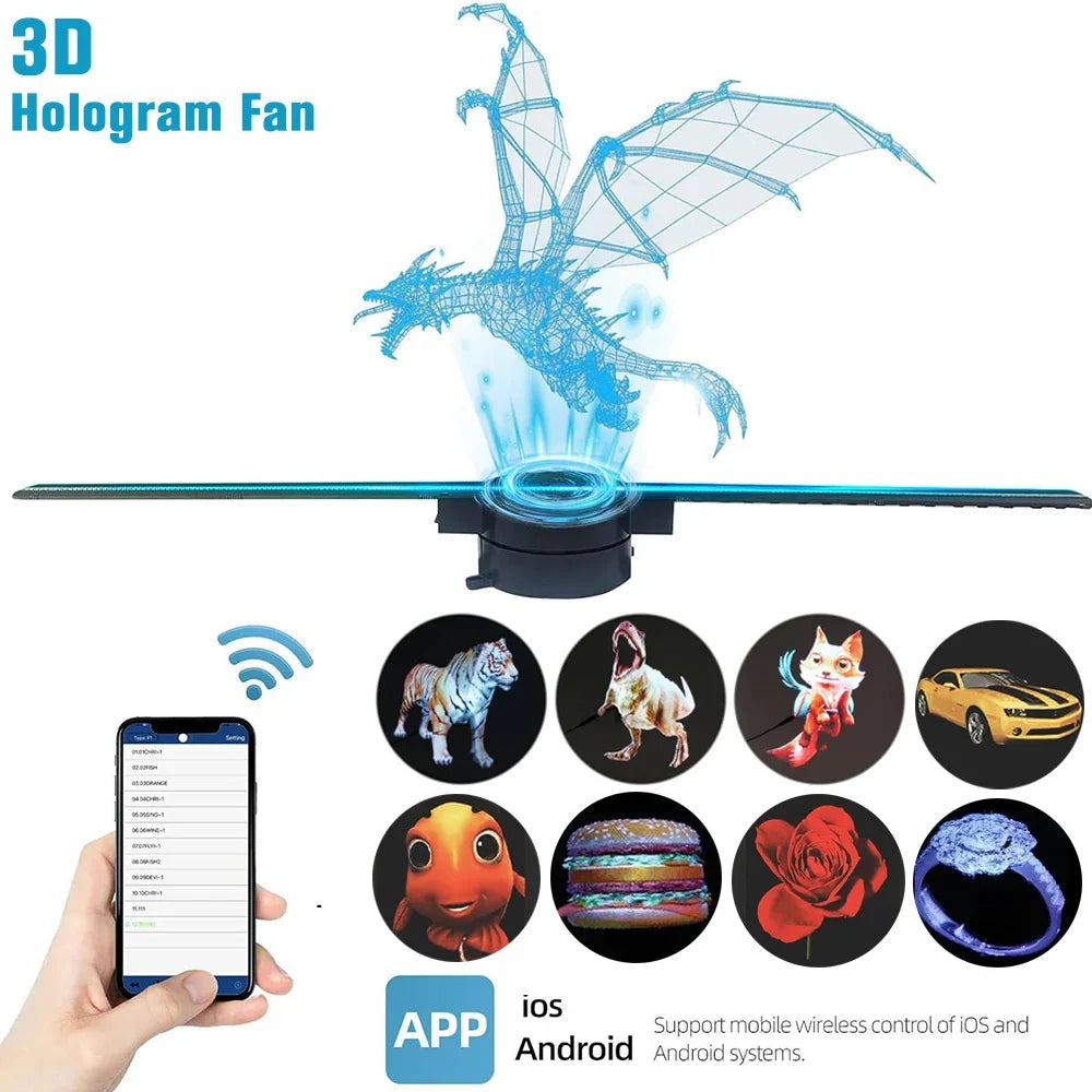3D Hologram Projector – App Controlled Holographic Display for Home & Office - Ikimsoft