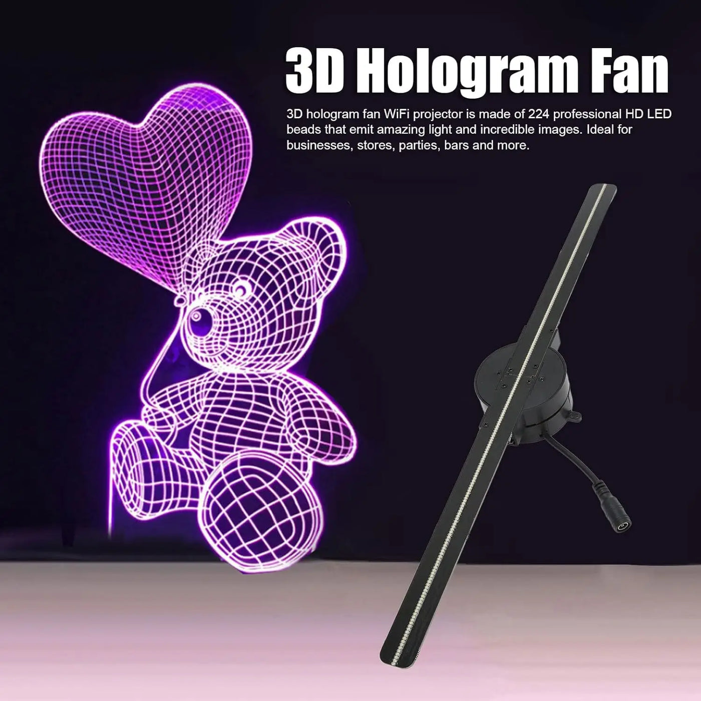 3D Hologram Projector – App Controlled Holographic Display for Home & Office - Ikimsoft