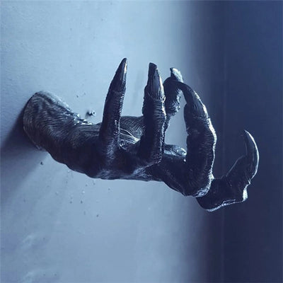 Witch's Demon Hand Wall Hanging – Resin Retro Art Sculpture for Aesthetic Home Decor - Ikimsoft
